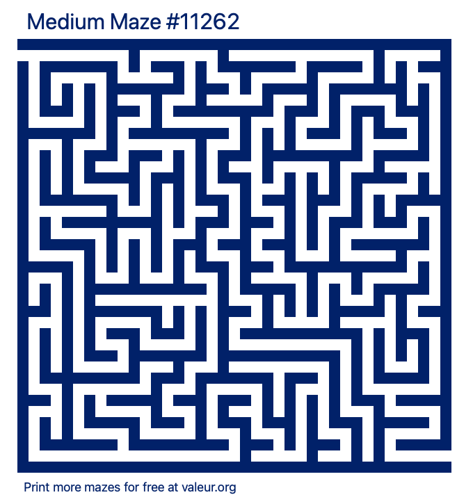 Free Printable Medium Maze number 11262
