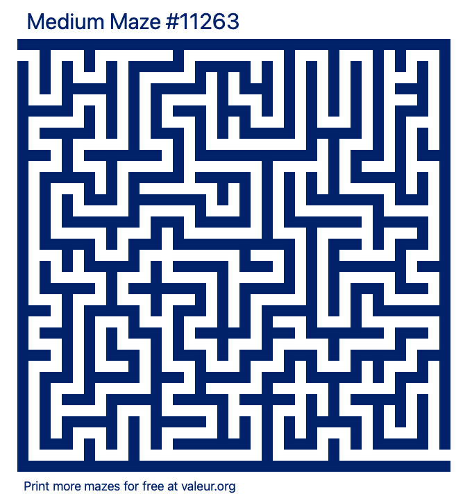 Free Printable Medium Maze number 11263