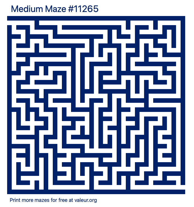 Free Printable Medium Maze number 11265