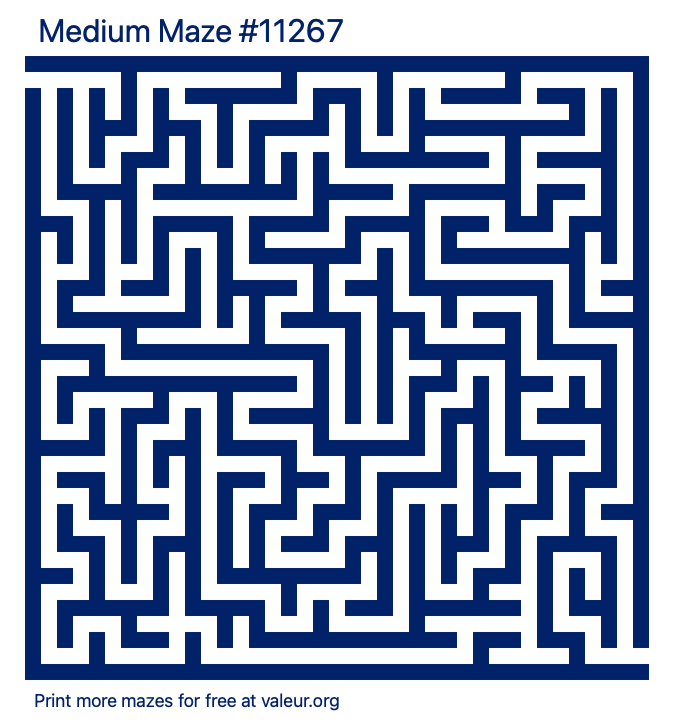Free Printable Medium Maze number 11267
