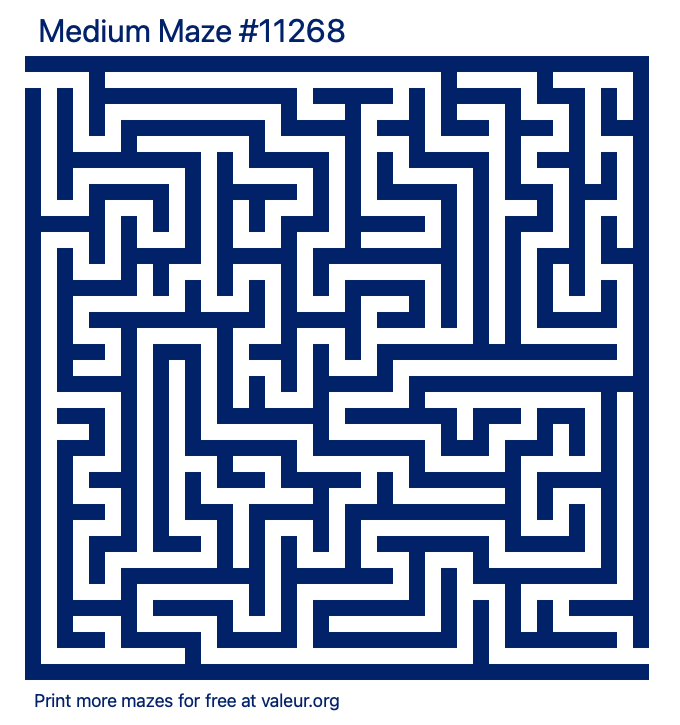 Free Printable Medium Maze number 11268