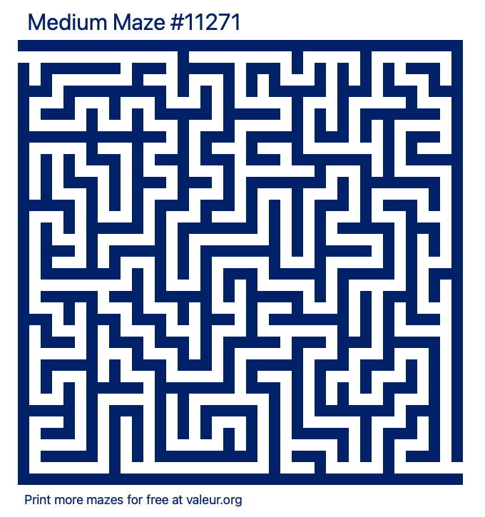 Free Printable Medium Maze number 11271