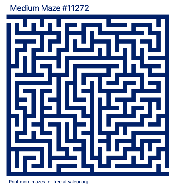 Free Printable Medium Maze number 11272