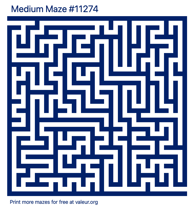 Free Printable Medium Maze number 11274