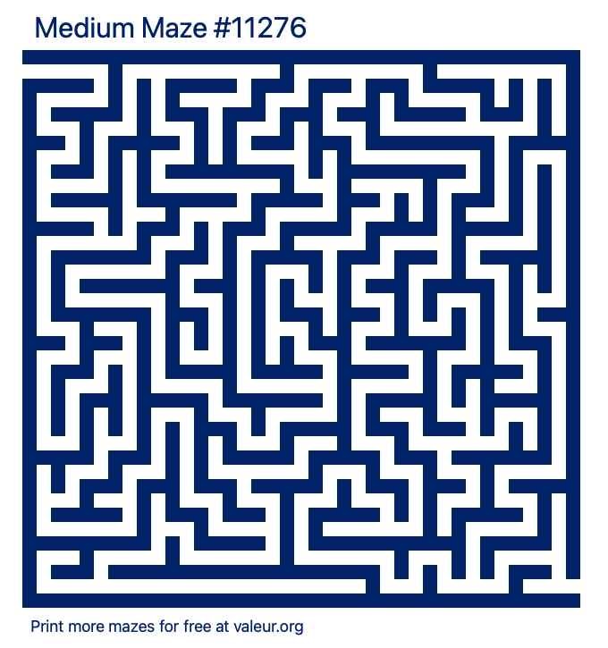 Free Printable Medium Maze number 11276