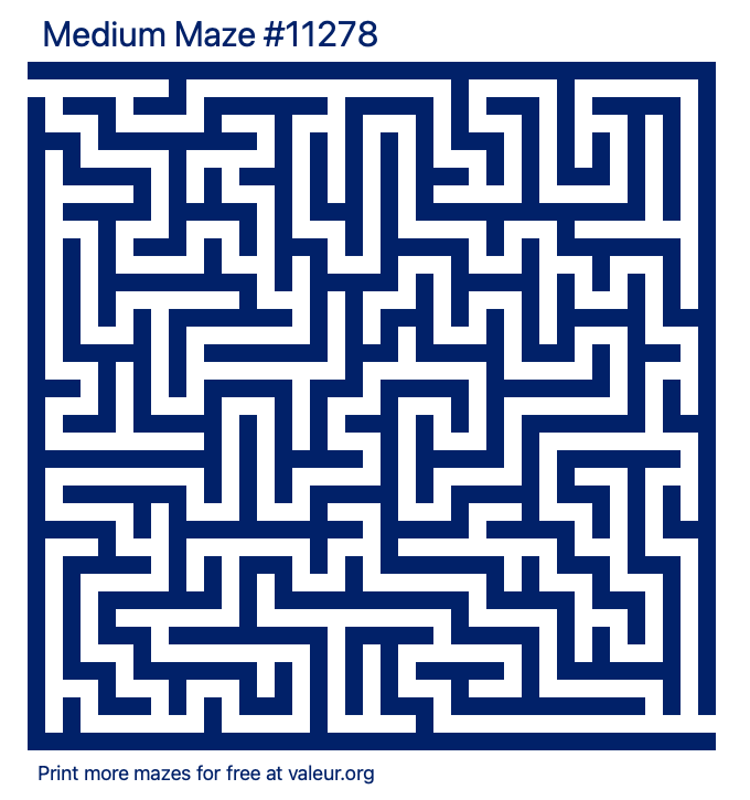 Free Printable Medium Maze number 11278