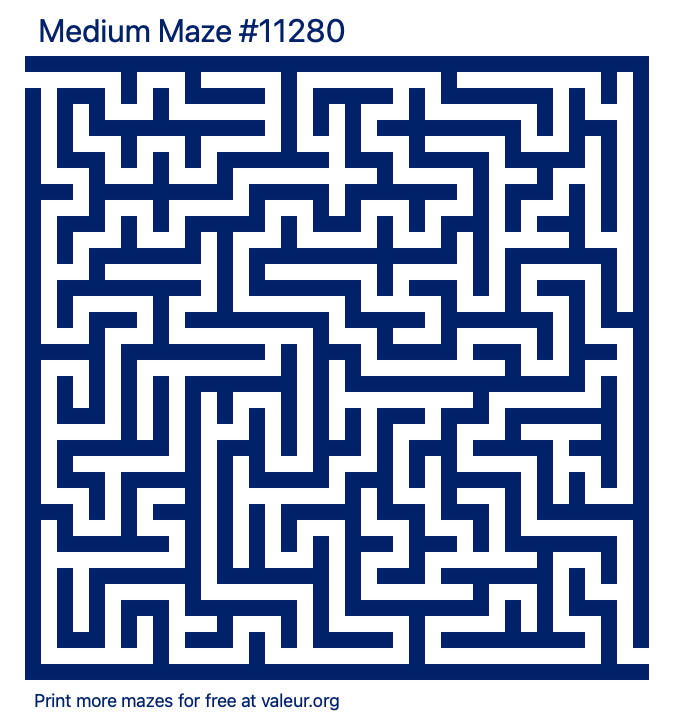 Free Printable Medium Maze number 11280