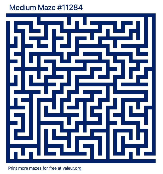 Free Printable Medium Maze number 11284