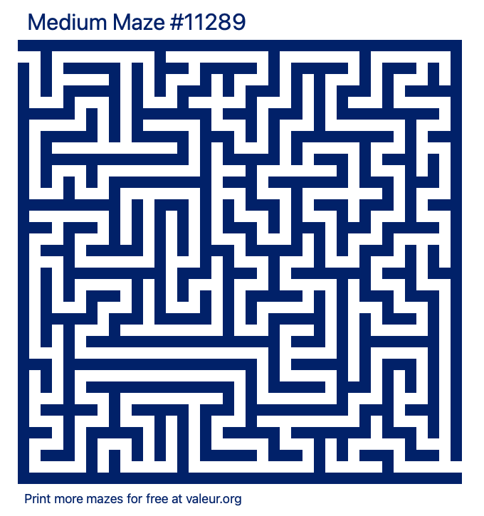 Free Printable Medium Maze number 11289