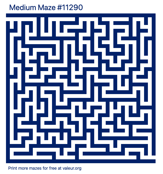 Free Printable Medium Maze number 11290