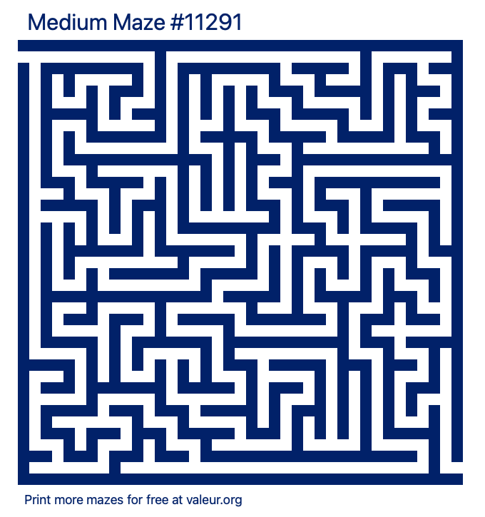 Free Printable Medium Maze number 11291