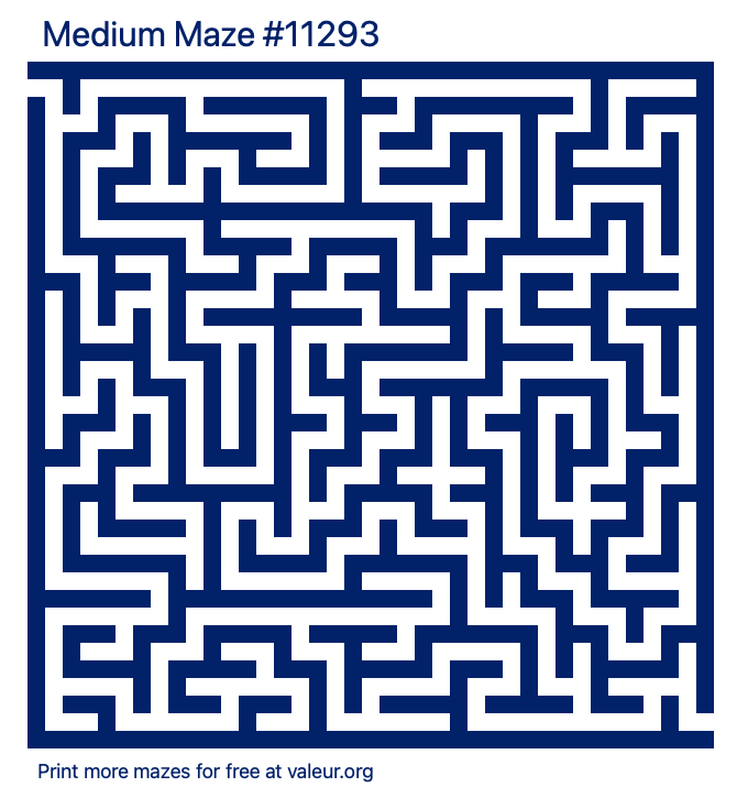 Free Printable Medium Maze number 11293