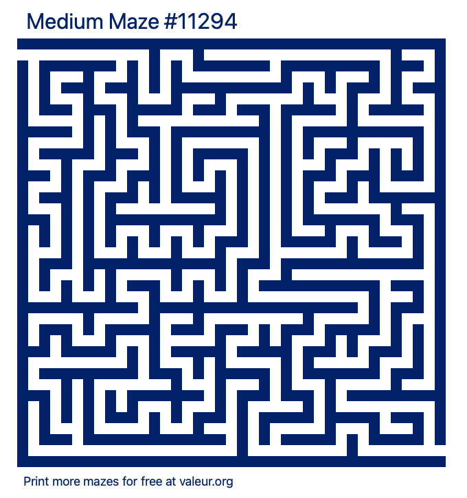 Free Printable Medium Maze number 11294