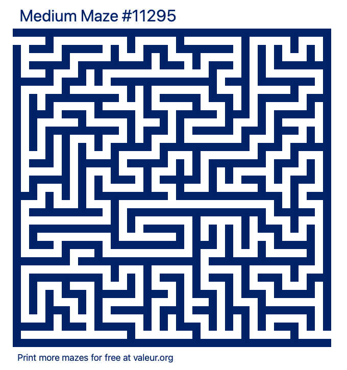 Free Printable Medium Maze number 11295