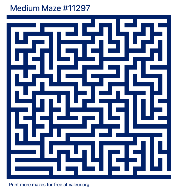 Free Printable Medium Maze number 11297
