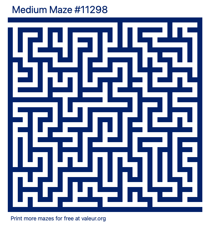 Free Printable Medium Maze number 11298