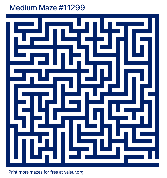 Free Printable Medium Maze number 11299