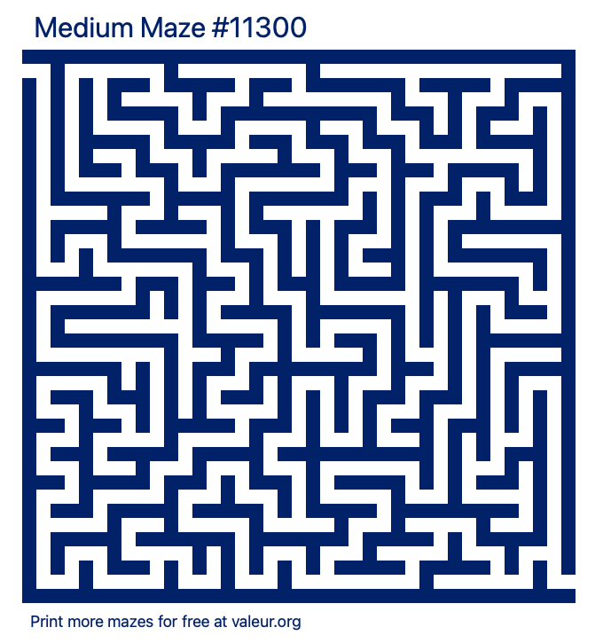 Free Printable Medium Maze number 11300