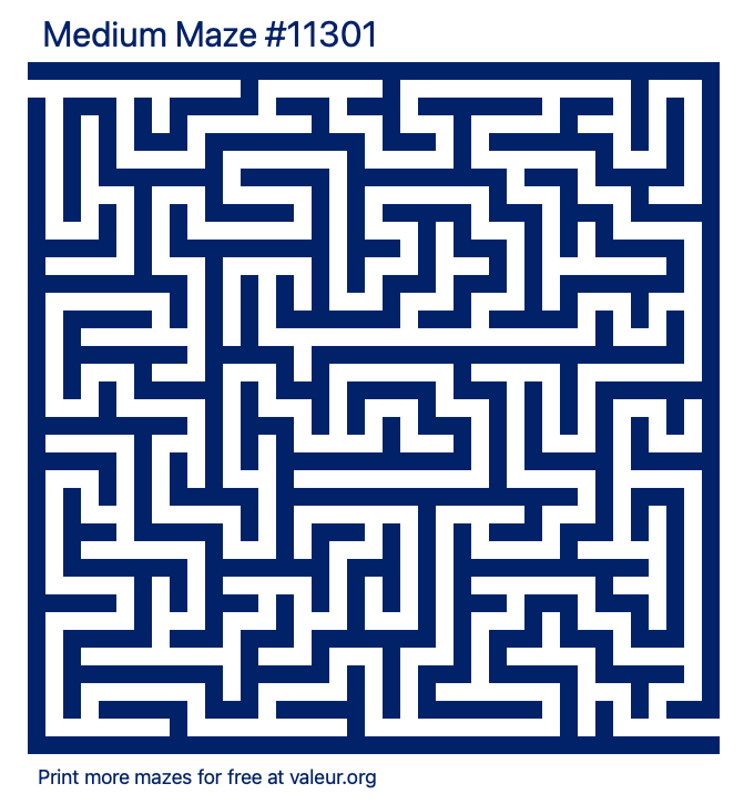 Free Printable Medium Maze number 11301