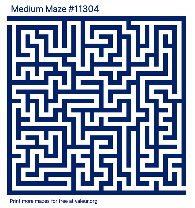 Free Printable Medium Maze number 11304