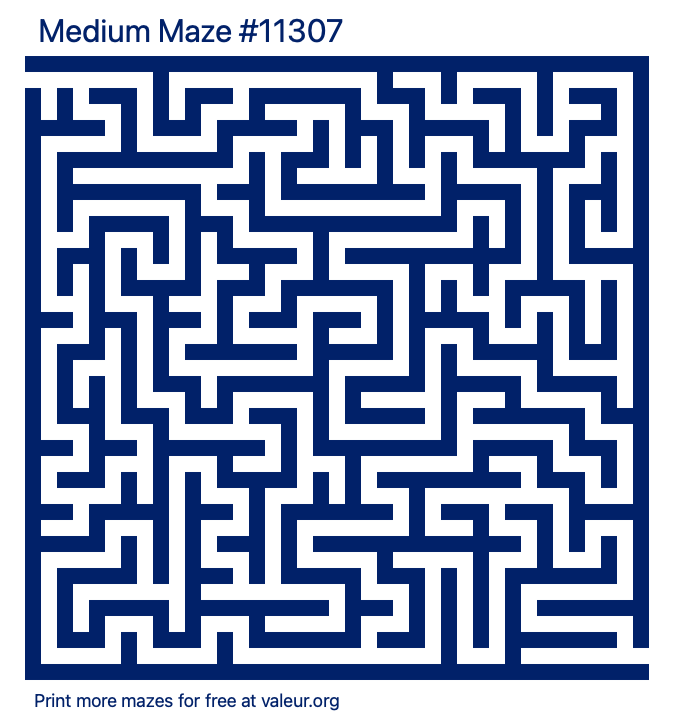 Free Printable Medium Maze number 11307