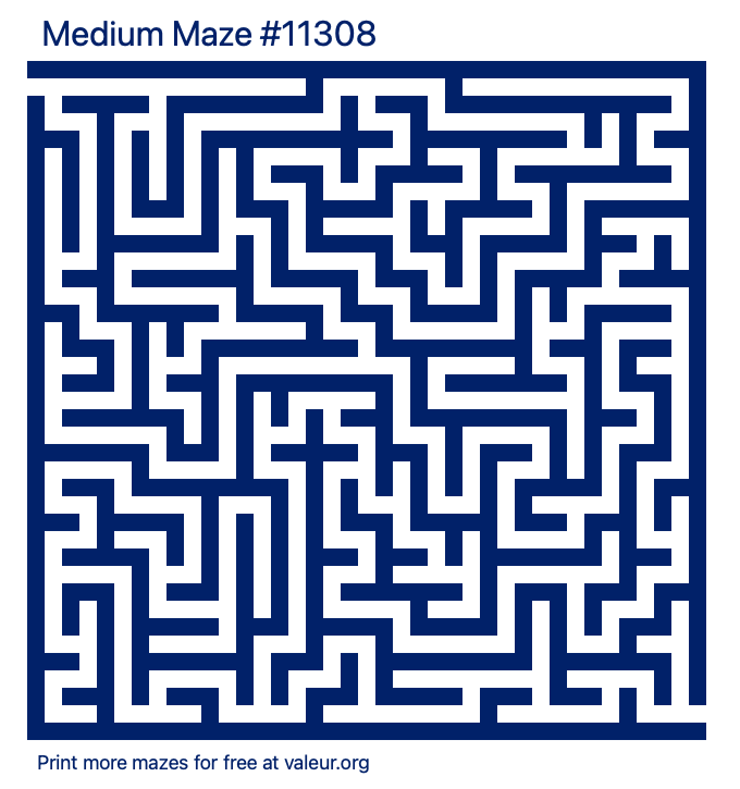 Free Printable Medium Maze number 11308
