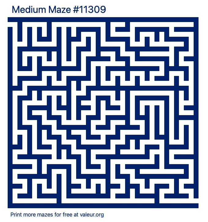 Free Printable Medium Maze number 11309