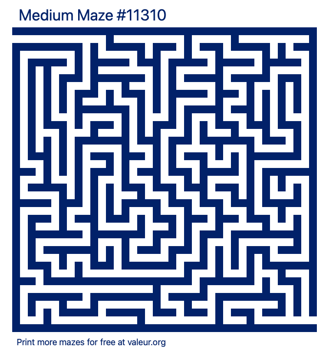 Free Printable Medium Maze number 11310