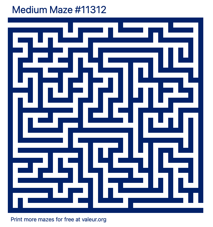 Free Printable Medium Maze number 11312