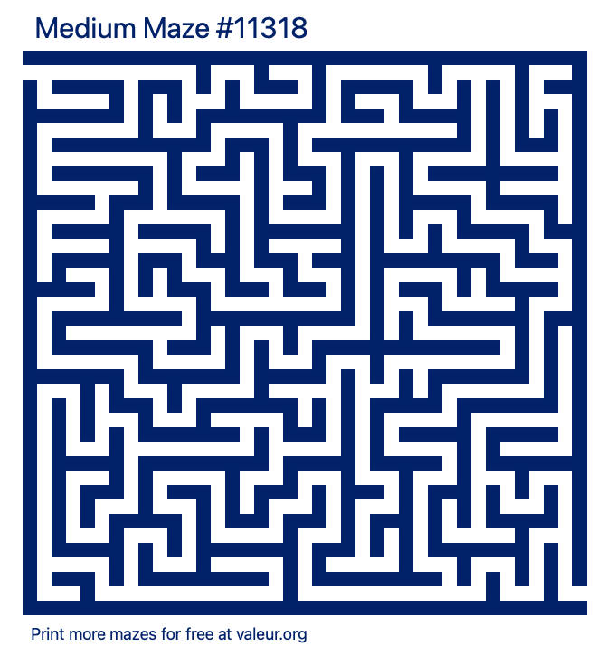 Free Printable Medium Maze number 11318