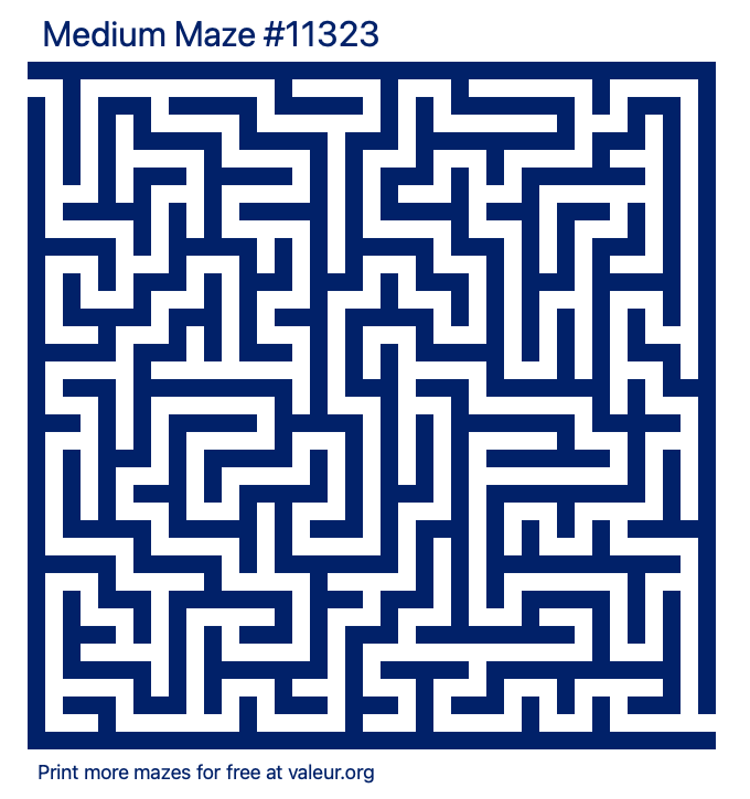 Free Printable Medium Maze number 11323
