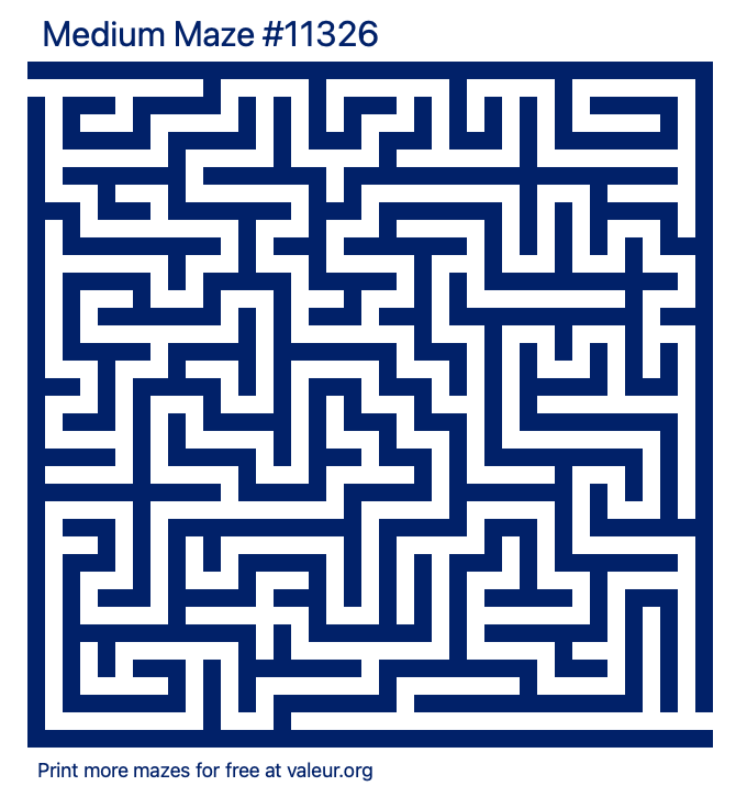 Free Printable Medium Maze number 11326