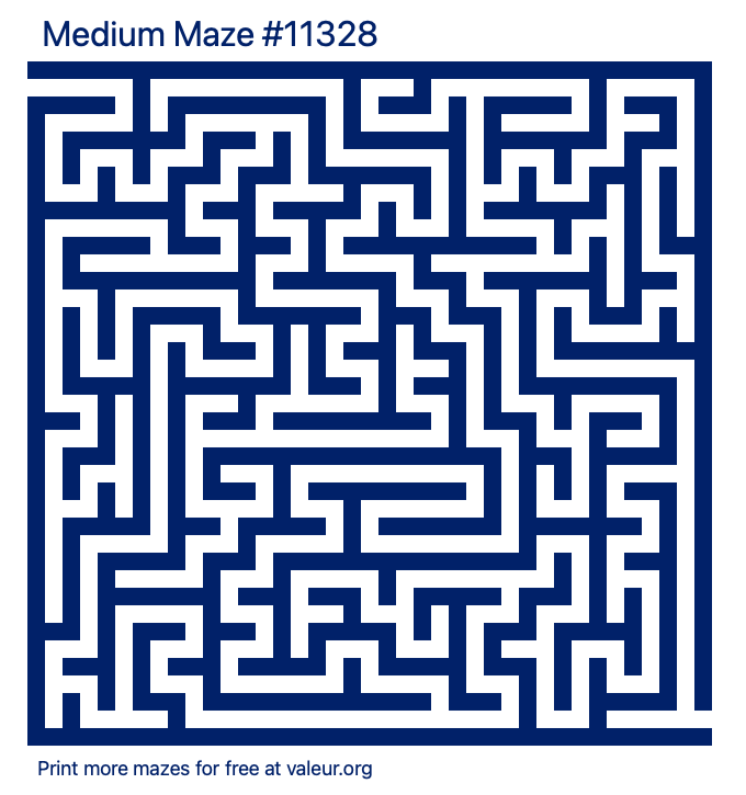 Free Printable Medium Maze number 11328
