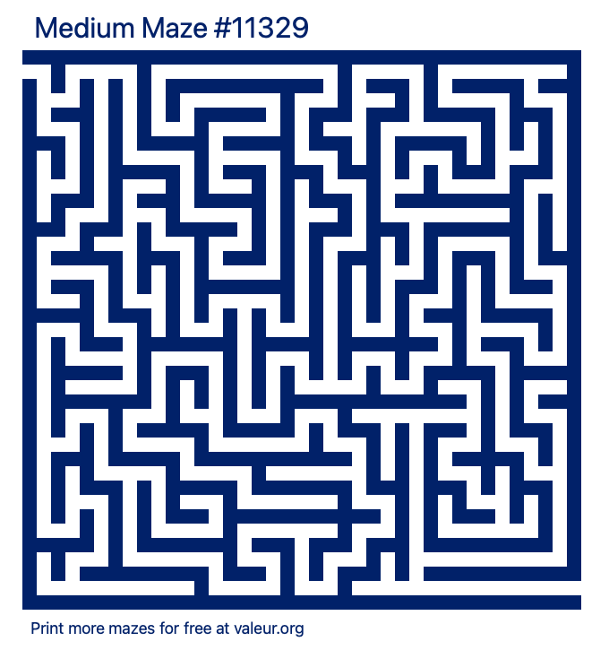 Free Printable Medium Maze number 11329