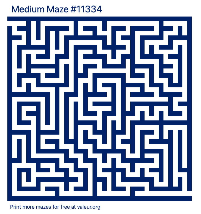 Free Printable Medium Maze number 11334
