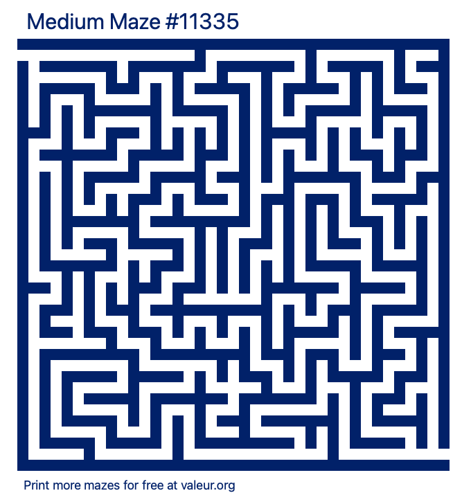 Free Printable Medium Maze number 11335
