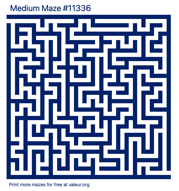 Free Printable Medium Maze number 11336