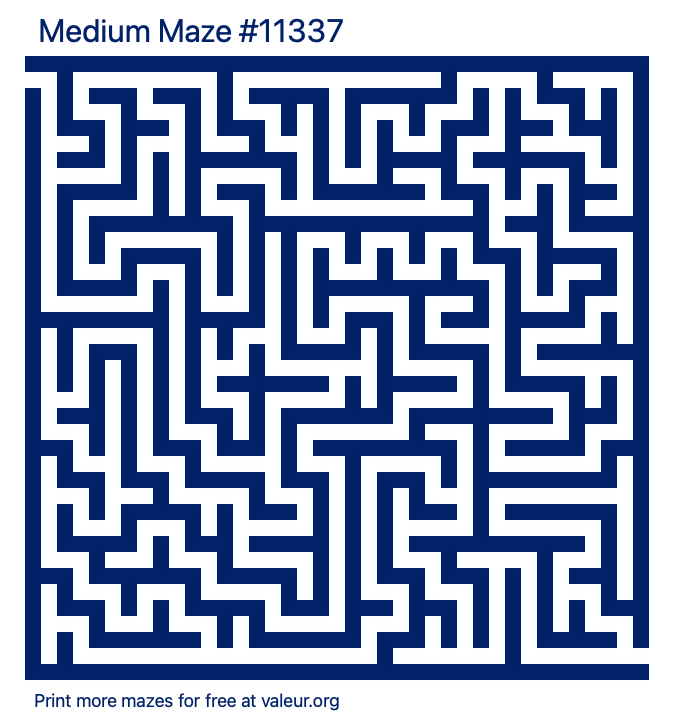 Free Printable Medium Maze number 11337