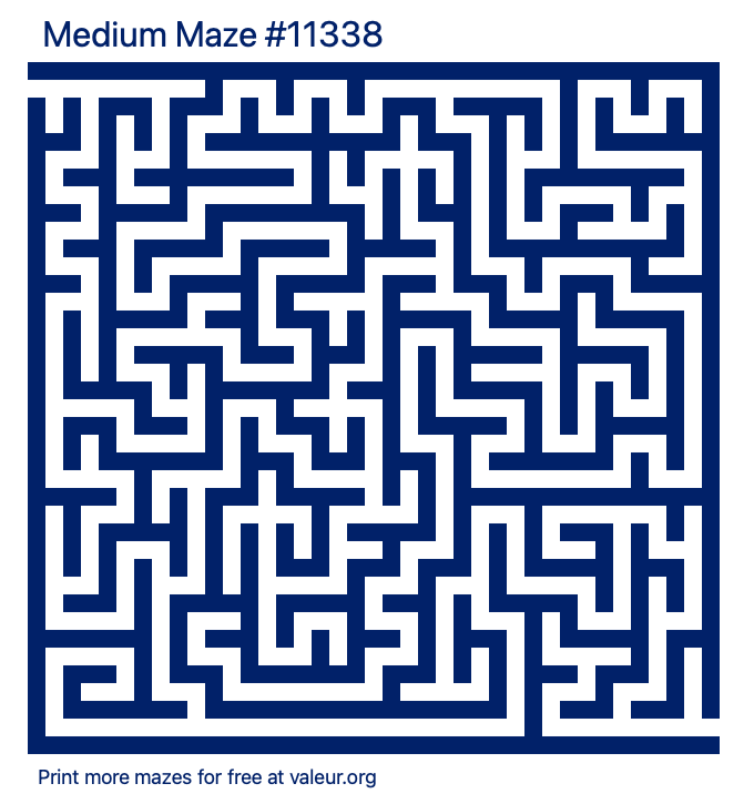 Free Printable Medium Maze number 11338