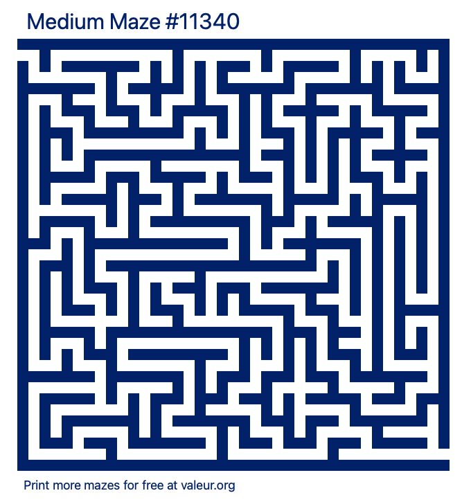 Free Printable Medium Maze number 11340