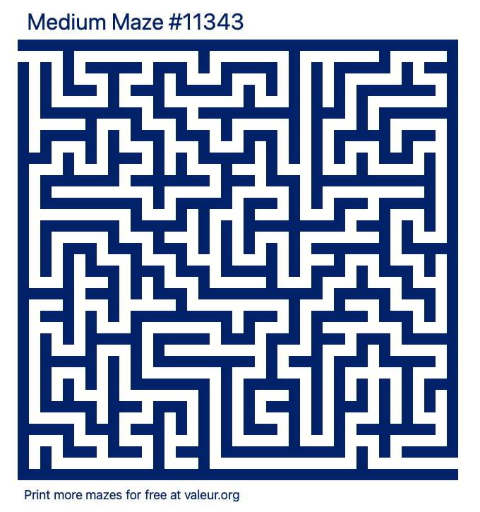 Free Printable Medium Maze number 11343