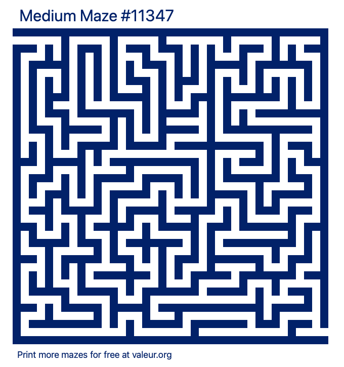 Free Printable Medium Maze number 11347