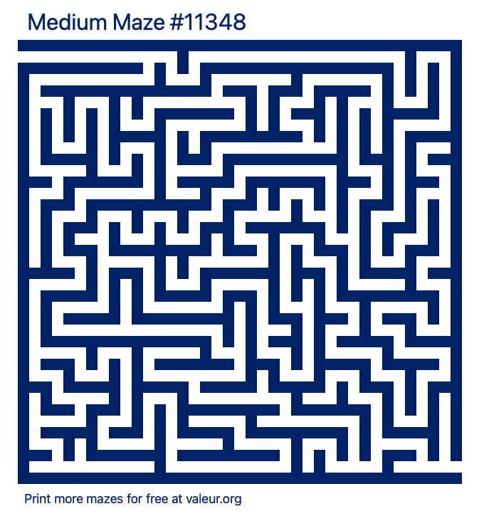 Free Printable Medium Maze number 11348