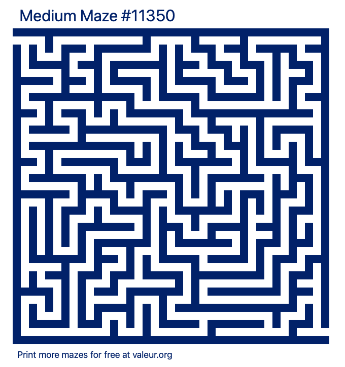 Free Printable Medium Maze number 11350