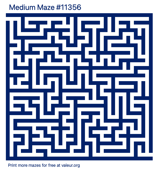 Free Printable Medium Maze number 11356