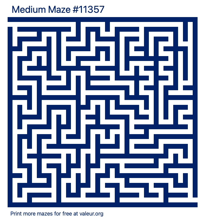 Free Printable Medium Maze number 11357