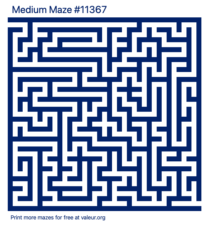 Free Printable Medium Maze number 11367