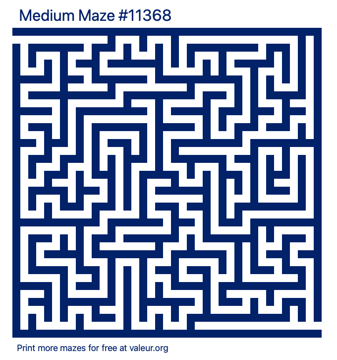 Free Printable Medium Maze number 11368