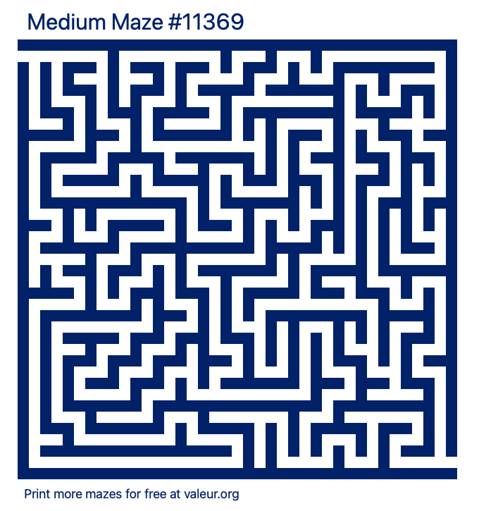 Free Printable Medium Maze number 11369