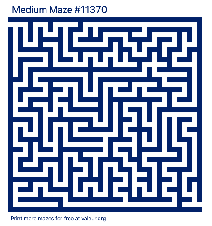 Free Printable Medium Maze number 11370